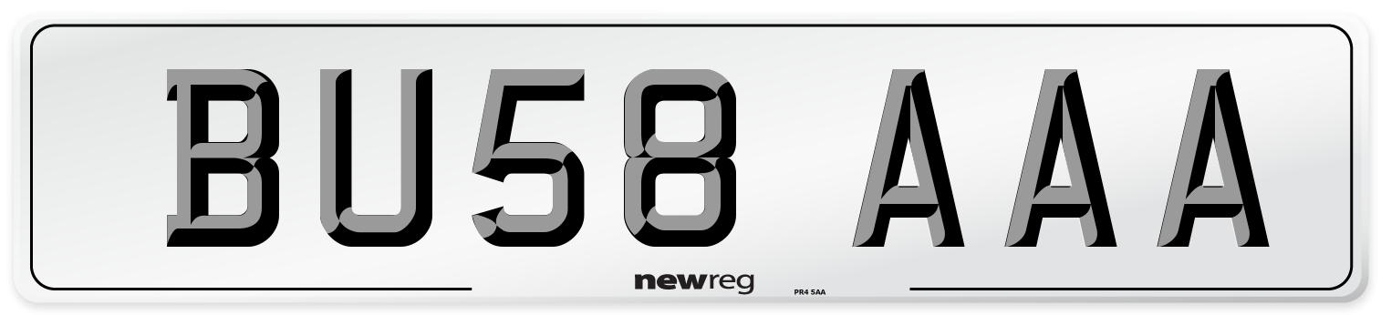 BU58 AAA Number Plate from New Reg